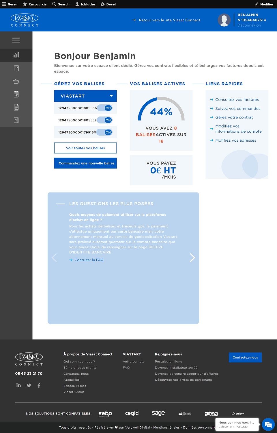 Viasat Connect, la gestion de flottes de véhicules et d'engins via la télématique embarquée… Viasat Connect, la gestion de flottes de véhicules et d'engins via la télématique embarquée…