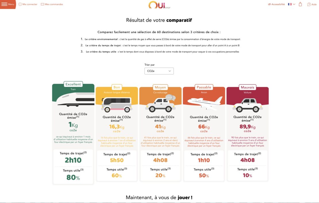 Un nouveau comparateur de mobilité par OUI.sncf ! Un nouveau comparateur de mobilité par OUI.sncf !