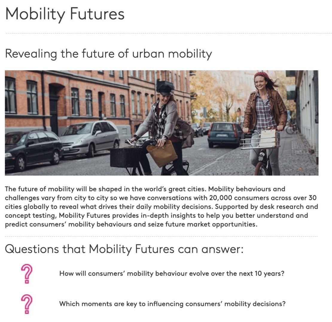 "Mobility Futures", étude sur le présent et l’avenir de la mobilité urbaine… "Mobility Futures", étude sur le présent et l’avenir de la mobilité urbaine…